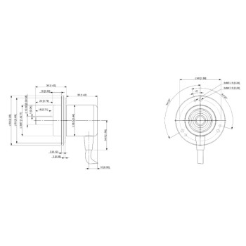 acél ház, teng.10mm, Ház D=58 mm, CANopen kommunikációval, IP65