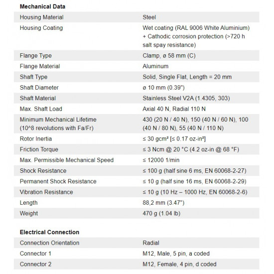 acél ház, teng.10mm, Ház D=58 mm átmérő Modbus TCP/IP kommunikációval