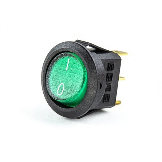 Billenő kapcsoló - 1NO kontakt, pozíció tartó, zöld, max. 250VAC 6A, IP52