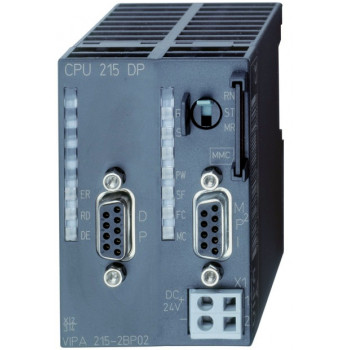 CPU 215DP - 128kB, RS485,MPI, RS485,PROFIBUS-DP slave MMC kártya, max. 32 modul