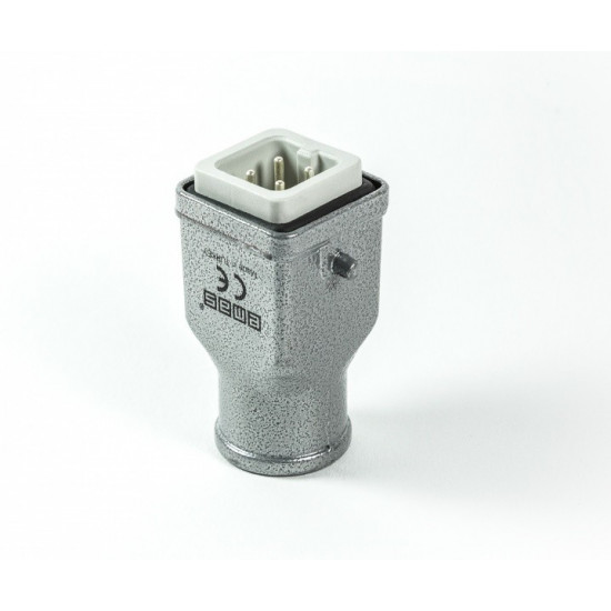 Csatlakozó 4 pólusú, apa, fém tok, max10A (6kV) IP65