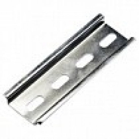 DIN sin - 35 mm széles x 7,5mm magas, Lyukasztott, galvanizált acél, 2 méter DIN sin - 35 mm széles x 7,5mm magas, Lyukasztott, galvanizált acél, 2 méter