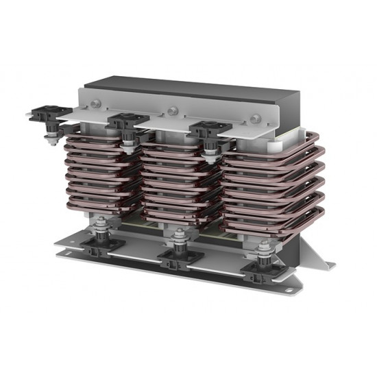 Fojtótekercs - 3x 4A, Fesz. 3x400Vac, Induktivitás 2.94mH, IP00 Fojtótekercs - 3x 4A, Fesz. 3x400Vac, Induktivitás 2.94mH, IP00