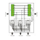 Hálózati modul - DeviceNet / CANopen elosztó doboz 2 -> 3 -ra RJ45 csatlakozós