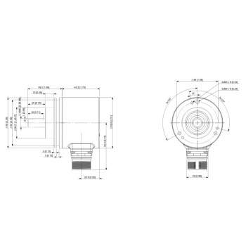 Jeladó - SSI Abszolút RS422,12bit, tömör teng. d=10mm,M23 Csatl, 4,5-30VDC, IP65