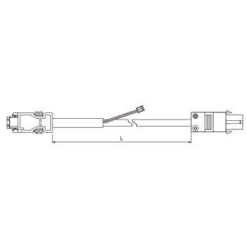 Jeladókábel - 3 méter abszolút jeladó 750W-ig ECM-B3 és ECM-A3 szervomotorhoz