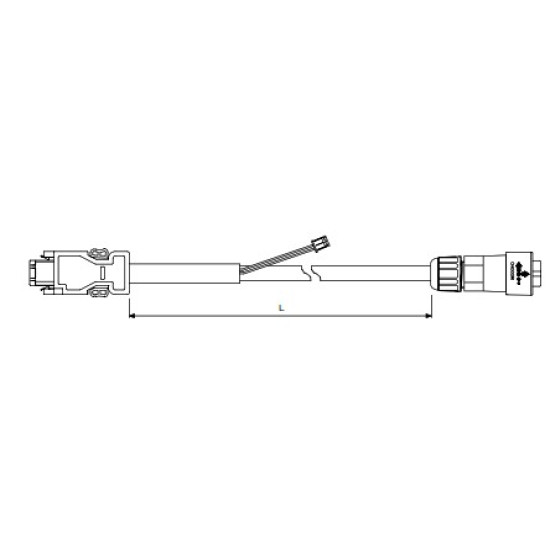 Jeladókábel - 5 méter absz. jeladó 750W-ig ECM-B3 és ECM-A3 motorhoz, IP67 Jeladókábel - 5 méter absz. jeladó 750W-ig ECM-B3 és ECM-A3 motorhoz, IP67
