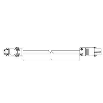 Jeladókábel flexibilis - 5 méter Inkrm. jeladó 750W-ig ECM-B3 / ECM-A3 motorhoz