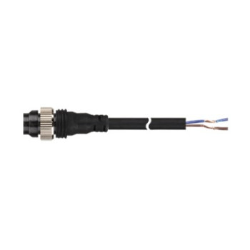 Kábel - M12 csatlakozó 4 tus apa, 2 vezetékes, AC2, 2m kábel, PVC