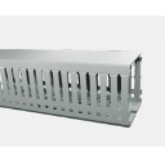 Kábelcsatorna - Szűken Perforált, 25 x 60 mm (SzxM), Szürke, 2 Méter