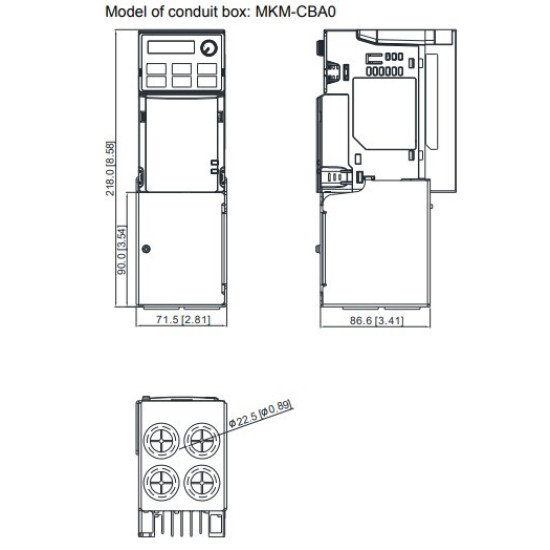 Kábelvezeto tálca - MS300 / MH300 A1 és A2 méretu frekiváltóhoz (Frame A1, A2) Kábelvezeto tálca - MS300 / MH300 A1 és A2 méretu frekiváltóhoz (Frame A1, A2)