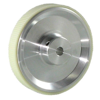 Mérőkerék - 200mm-es - PUR bordázott felület, Alumínium kerék, 10mm-es tengelyre