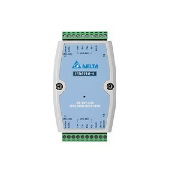 ModBus ismétlő, RS485/422 szigetelt, táp +9~45VDC 0.4W, max. 11520 bit/sec.,