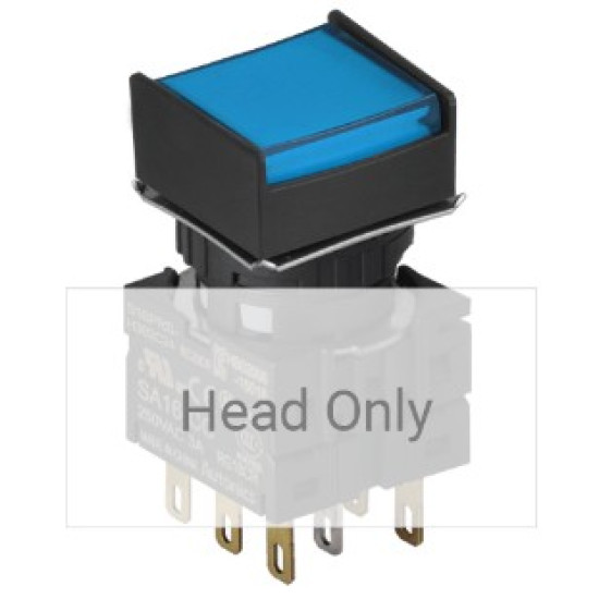 Nyomógomb - bennragadó, sárga LED, IP65 (IEC standard)