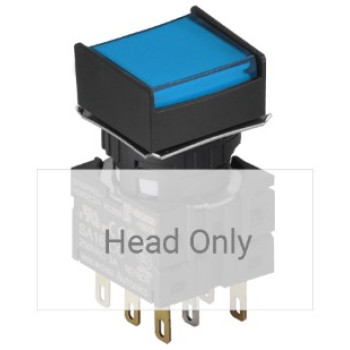 Nyomógomb - visszatéro, kék LED, IP65 (IEC standard)