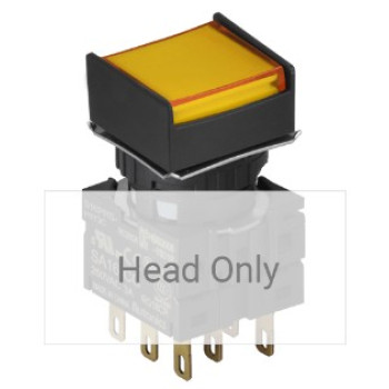 Nyomógomb - visszatéro, sárga LED, IP65 (IEC standard)