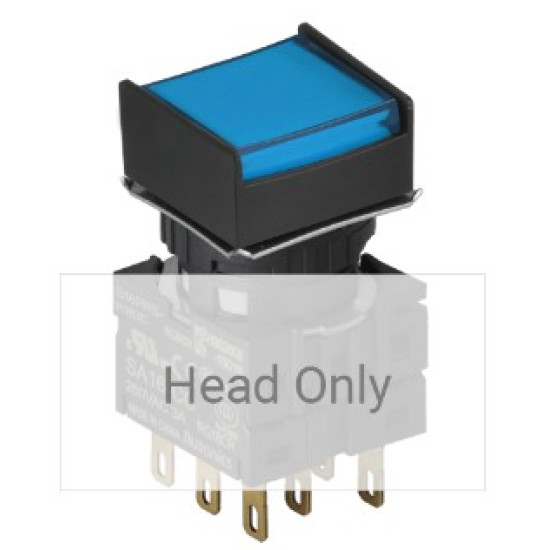 Nyomógomb - visszatéro gomb, kék LED, IP65, IEC standard Nyomógomb - visszatéro gomb, kék LED, IP65, IEC standard