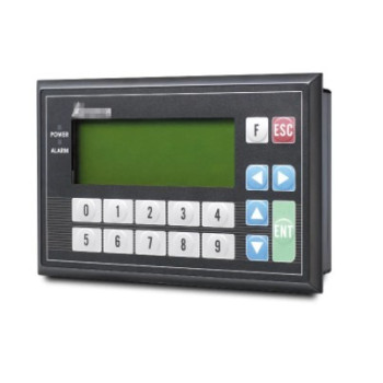 PLC kijelzővel 4DI / 4DO Relé - 4,1" monokróm, 1Mb,USB port,2x RS485, 24VDC