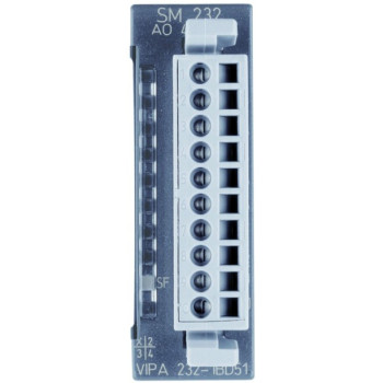 SM 232 - 4x Analóg kimenet - 12bit Feszültség: +/-10V, 1…5V, 0…10V - Áram: +/-