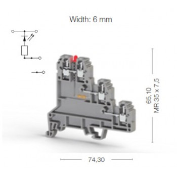 Sorkapocs Szenzorhoz - Három emeletes + LED (PNP), max. 2,5mm2, 24V 24A