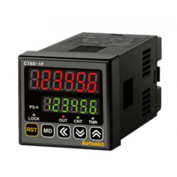 Számláló 6 digit (7 szegm.) LED kijelző, 2 NPN/ 2 relé kim, RS485,Táp.24-48VDC