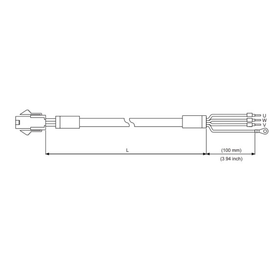 Tápkábel - 5 méter 750W-ig ECM-A3 / ECM-B3 motorokhoz (0401~0807), 220V 1Fázis Tápkábel - 5 méter 750W-ig ECM-A3 / ECM-B3 motorokhoz (0401~0807), 220V 1Fázis