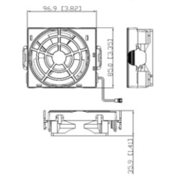 Ventilátor - VFD055E43A, VFD075E43A  típusokhoz