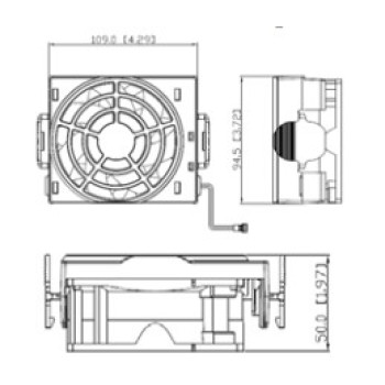 Ventilátor - VFD150E43A, VFD185E43A, VFD220E43A  típusokhoz