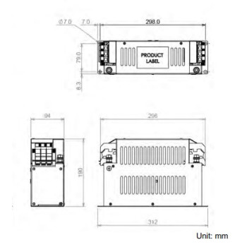 Zavarszuro - 220A  230V 3Fázis, VFD150C23A, VFD185C23A, VFD220C23A Frekihez